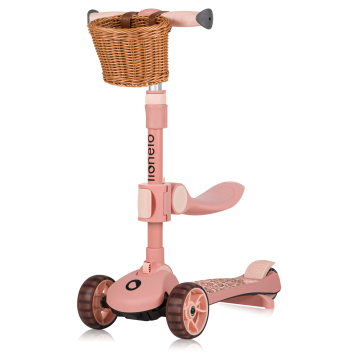 lionelo Franky Pink Rose — 2-in-1 balance scooter