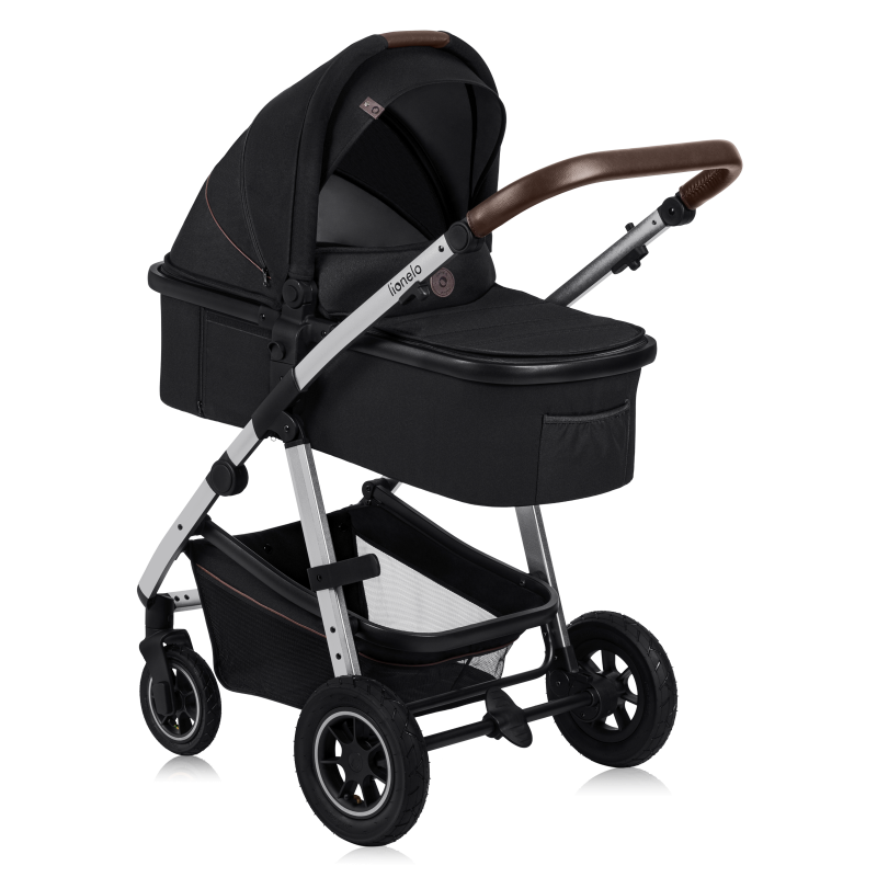 lionelo Amber 3in1 Black Silver — Multi-function pram