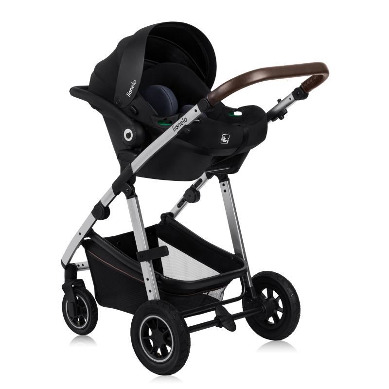 lionelo Amber 3in1 Black Silver — Multi-function pram