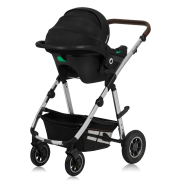 lionelo Amber 3in1 Black Silver — Multi-function pram