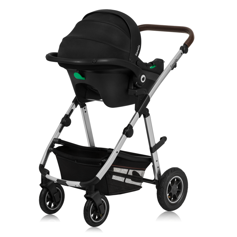 lionelo Amber 3in1 Black Silver — Multi-function pram