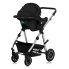 lionelo Amber 3in1 Black Silver — Multi-function pram