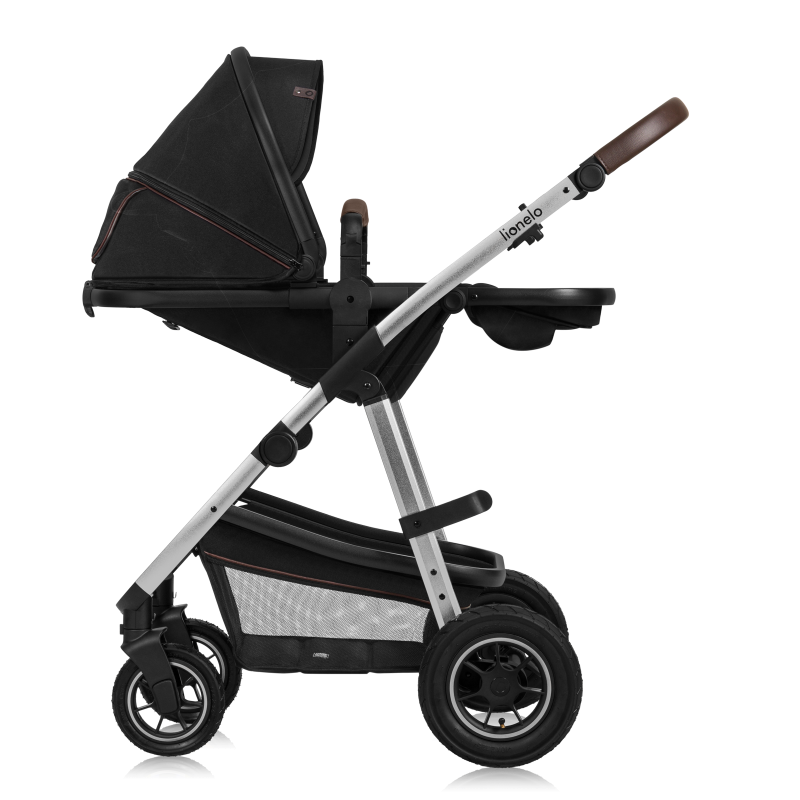 lionelo Amber 3in1 Black Silver — Multi-function pram