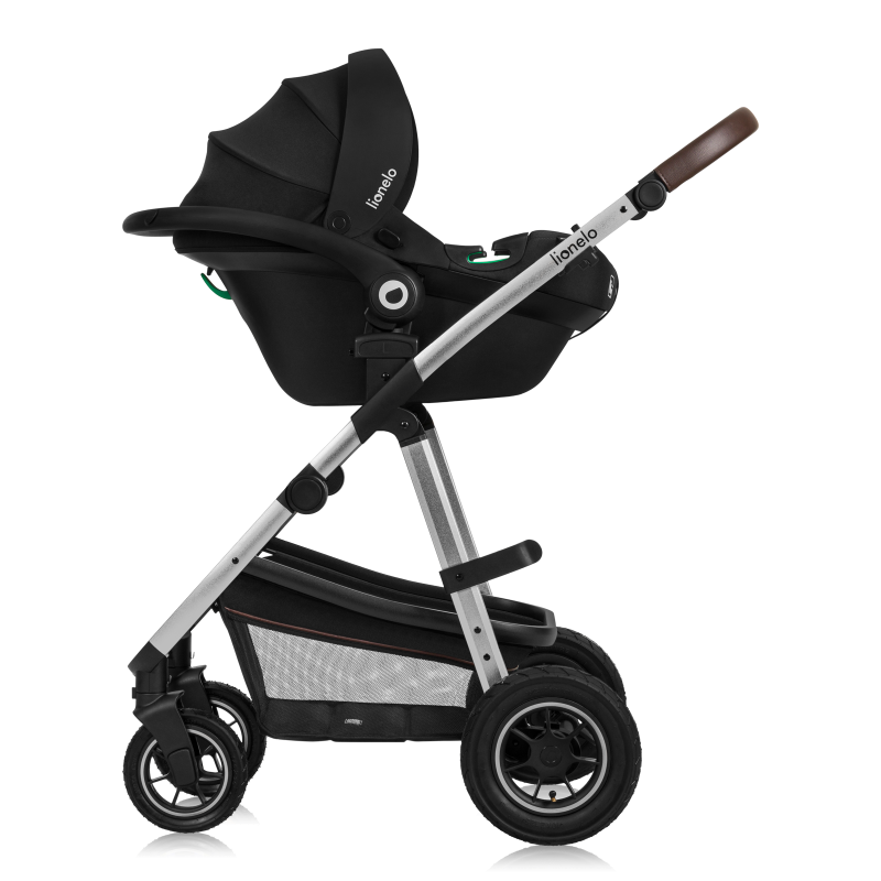 lionelo Amber 3in1 Black Silver — Multi-function pram