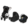 lionelo Amber 3in1 Black Silver — Multi-function pram