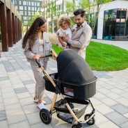 lionelo Amber 3in1 Black Silver — Multi-function pram