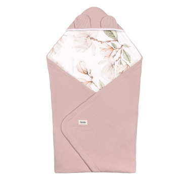 Lionelo Travel Swaddle Blanket Beige Magnolia — Warming wrap for child car seat