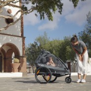 Lionelo Cama Grey Graphite — bicycle trailer with stroller function