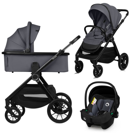 Lionelo Layla 3in1 Grey Stone Multi function pram