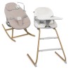 Lionelo Dalia Set Grey Stone Natural — High Chair and Baby Rocker