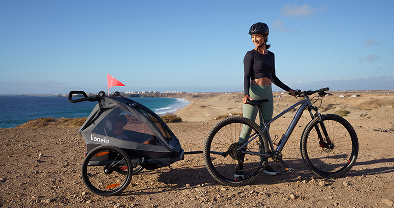 Lionelo Cama Gray Graphite - bicycle trailer with stroller function