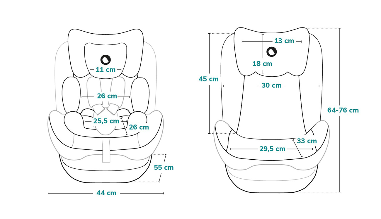 Lionelo Sander Grey - child safety seat 0-36 kg